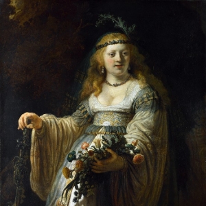 Рембрандт Харменс ван Рейн - Саския ван Эйленбурх в образе Флоры