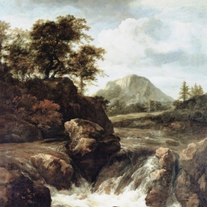 Якоб Исаакс ван Рёйсдал - Горный пейзаж с водопадом