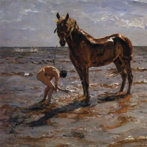 Серов Валентин Александрович - Купание лошади. 1905