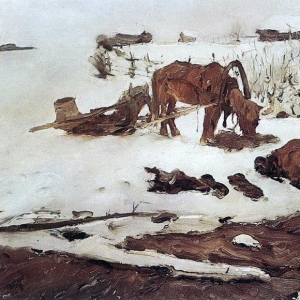 Серов Валентин Александрович - Полосканье белья (На речке). 1901
