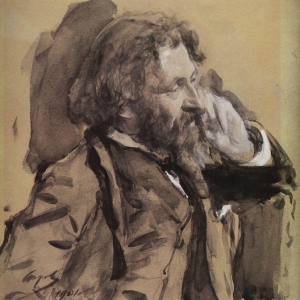 Серов Валентин Александрович - Портрет И. Е. Репина. 1901