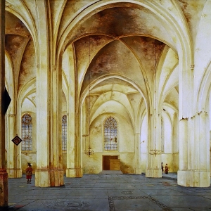 Санредам Питер Янс - Интерьер церкви святой Кунеры в Ренене
