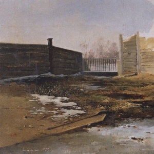 Саврасов Алексей Кондратьевич - Дворик. Весна. 1853