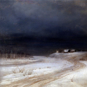 Саврасов Алексей Кондратьевич - Зимний пейзаж. 1880-1890-е