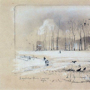 Саврасов Алексей Кондратьевич - Вид на село Покровское- Фили. 1893