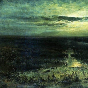 Саврасов Алексей Кондратьевич - Лунная ночь. Болото. 1870