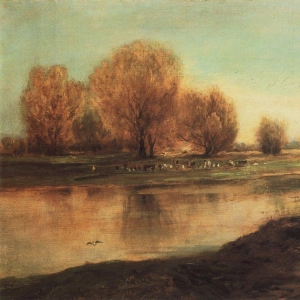 Саврасов Алексей Кондратьевич - Ивы у пруда. 1872