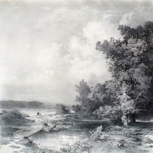 Саврасов Алексей Кондратьевич - Вид в селе Кунцеве под Москвой. 1855