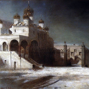 Саврасов Алексей Кондратьевич - Соборная площадь в Московском Кремле ночью. 1878