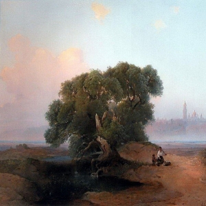 Саврасов Алексей Кондратьевич - Вид Киева с Днепра на Печерскую лавру. 1852