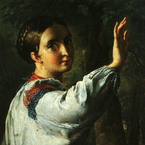 Девушка-украинка, собирающая сливы. 1820-е