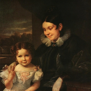 Портрет В. И. Ершовой с дочерью. 1831