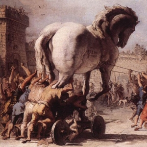 Джованни Доменико Тьеполо - Шествие троянского коня