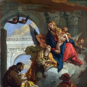 Джованни Баттиста Тьеполо - Явление святым Девы Марии с Младенцем