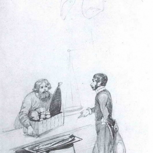 Квартальный в лавке. 1848