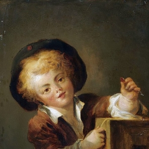 Мальчик с диковинкой, возможно сын художника, Александр-Эварист (1780-1850)