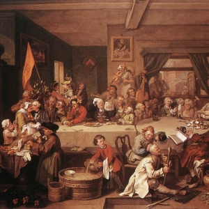 Хогарт Уильям - Серия -Выборы-, Встреча с избирателями, 1754-55