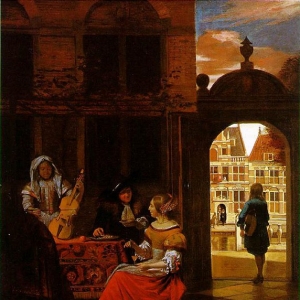 Питер де Хох - Музыкальный вечер (1677).