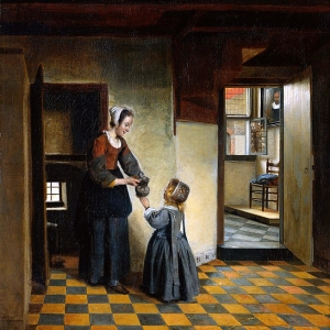 Питер де Хох - Женщина и ребенок (Кладовая)
