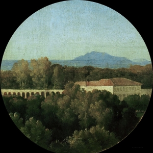 Жан Огюст Доминик Энгр - Римский пейзаж с акведуком на вилле Боргезе