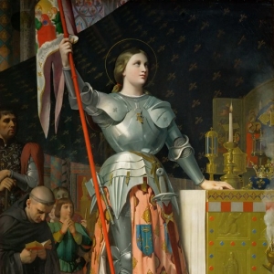 Жан Огюст Доминик Энгр - Жанна Дарк на коронации Карла VII в Реймском кафедральном соборе в 1429 году