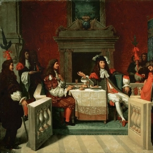 Жан Огюст Доминик Энгр - Людовик XIV, обедающий с Мольером