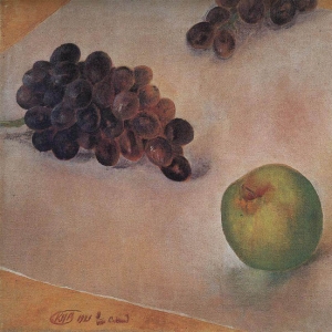 Натюрморт. Виноград и яблоки. 1921
