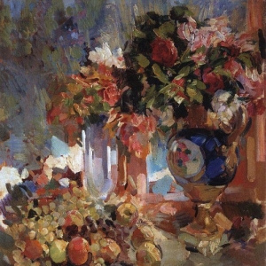 Натюрморт с синей вазой. 1922