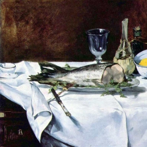 Мане, Эдуард. Натюрморт с лососем. 1866-1869. 73,7 x 83 см. Холст, масло. Импрессионизм. Франция