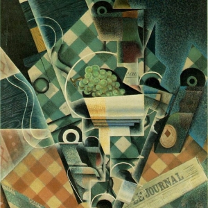 Натюрморт со скатертью в клеточку, 1915