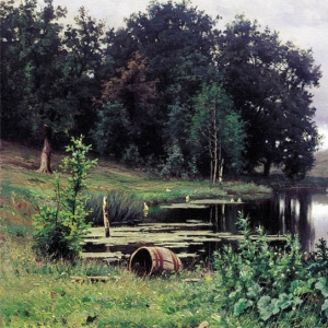 Волков Ефим. Пейзаж с прудом (1887)