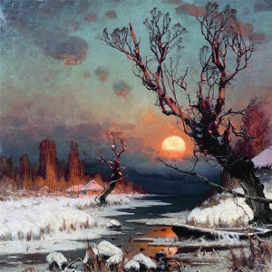 Клевер Юлий. Закат солнца зимой (1891)