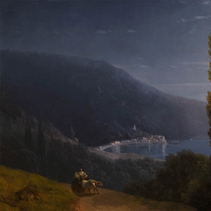 Айвазовский Иван. Крымское побережье лунной ночью (1853)