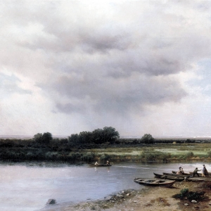 Каменев Лев. Вид на реку Казанку (1875)