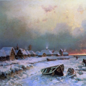 Клевер Юлий. Деревня на острове Нарген (1881)