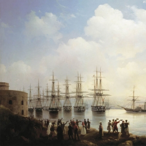 Айвазовский Иван. Русская эскадра на Севастопольском рейде (1846)