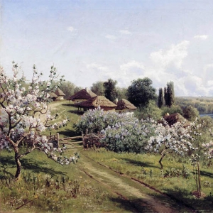 Сергеев Николай. Яблони в цвету. В Малороссии (1895)