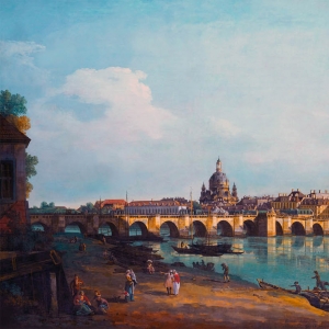 Белотто Бернардо. Дрезден. Вид с правого берега Эльбы (1748) 