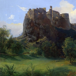 Хольцер Йозеф. Его Превосходительство граф Леопольд у развалин замка (1844)