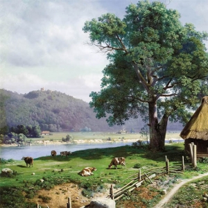 Клодт Михаил К. Вид в имении Загезаль близ Риги (1858)
