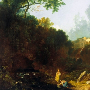 Ричард Уилсон. Пейзаж в Тиволи с видом на виллу Мецената (1756)