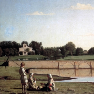 Сорока Григорий. Вид на плотину в усадьбе Спасское Тамбовской губернии (1840)