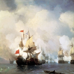 23. Айвазовский И. - Бой в Хиосском проливе 24 июня 1770 года