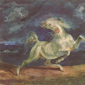 Эжен Делакруа - Лошадь, испуганная молнией