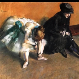 Эдгар Дега - Балерина и женщина с зонтом