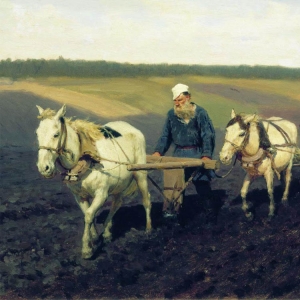 Илья РЕПИН (1844-1930). Пахарь (Л.Н.Толстой на пашне)