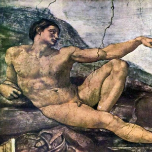 Микеланджело Буонарроти. Фрески плафона Сикстинской капеллы. Господь сотворяет Адама. 1508-1512