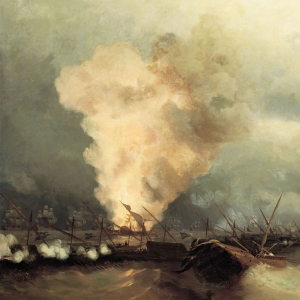 Айвазовский Иван. Морское сражение при Выборге (1846)