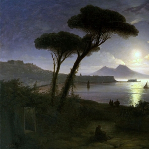 Айвазовский Иван. Неаполитанский залив в лунную ночь (1842)