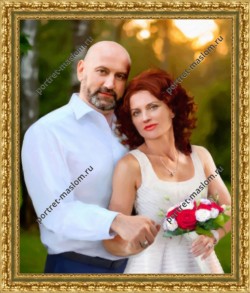 Kartina v podarok na svadbu ot kompanii Portret maslom.ru